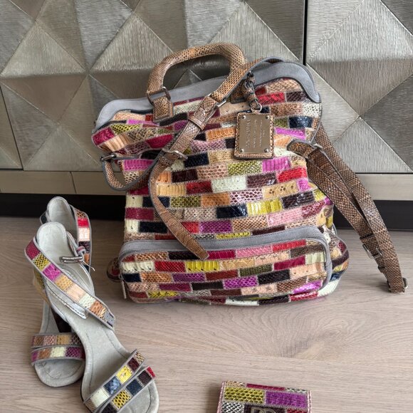 Dolce & Gabbana Runway Miss Pocket Patchwork Snakeskin North/South Bag - Picture 7 of 16